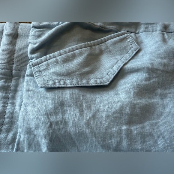 Talbots Brand New Pull on WASHED LINEN Joggers beach Light Blue Women's Pants M - Picture 5 of 6
